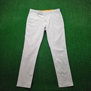 Macade Golf Pants Mens 36x32 Grey Slim Fit Performance Technical Stretch Trouser